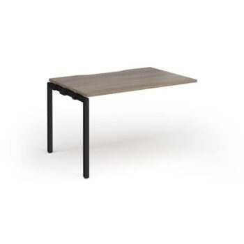 Connex Goal-Post 1200 x 800 x 725mm Single Add On Bay - Black Frame / Nebraska Oak Top - GCO128-AB-K-NO