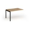 Connex Goal-Post 1200 x 800 x 725mm Single Add On Bay - Black Frame / Oak Top - GCO128-AB-K-O