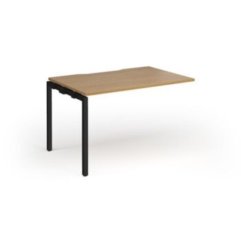 Connex Goal-Post 1200 x 800 x 725mm Single Add On Bay - Black Frame / Oak Top - GCO128-AB-K-O