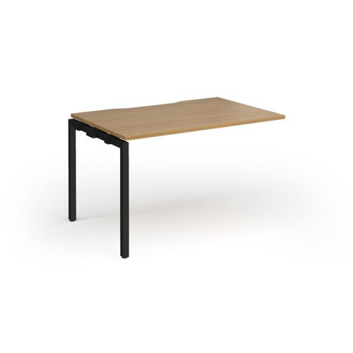Connex Goal-Post 1200 x 800 x 725mm Single Add On Bay - Black Frame / Oak Top - GCO128-AB-K-O