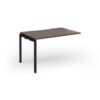 Connex Goal-Post 1200 x 800 x 725mm Single Add On Bay - Black Frame / Walnut Top - GCO128-AB-K-W