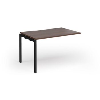 Connex Goal-Post 1200 x 800 x 725mm Single Add On Bay - Black Frame / Walnut Top - GCO128-AB-K-W