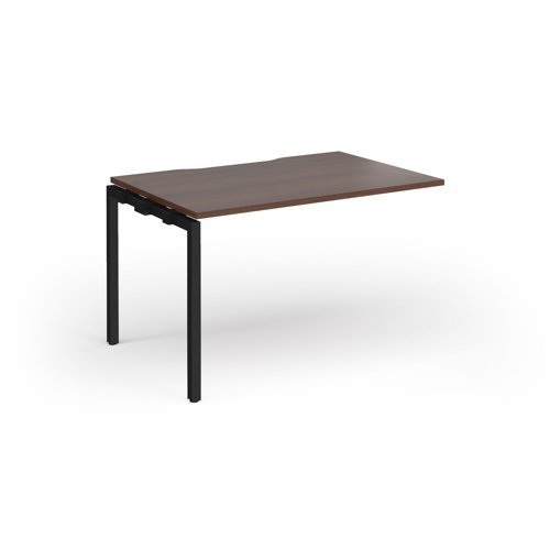 Connex Goal-Post 1200 x 800 x 725mm Single Add On Bay - Black Frame / Walnut Top - GCO128-AB-K-W