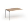 Connex Goal-Post 1200 x 800 x 725mm Single Add On Bay - Silver Frame / Beech Top - GCO128-AB-S-B
