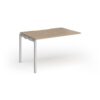 Connex Goal-Post 1200 x 800 x 725mm Single Add On Bay - Silver Frame / Kendal Oak Top - GCO128-AB-S-KO