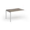 Connex Goal-Post 1200 x 800 x 725mm Single Add On Bay - Silver Frame / Nebraska Oak Top - GCO128-AB-S-NO