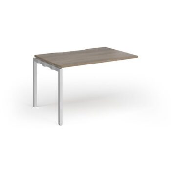 Connex Goal-Post 1200 x 800 x 725mm Single Add On Bay - Silver Frame / Nebraska Oak Top - GCO128-AB-S-NO
