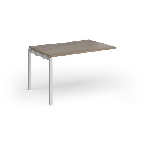 Connex Goal-Post 1200 x 800 x 725mm Single Add On Bay - Silver Frame / Nebraska Oak Top - GCO128-AB-S-NO