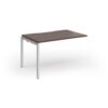 Connex Goal-Post 1200 x 800 x 725mm Single Add On Bay - Silver Frame / Walnut Top - GCO128-AB-S-W