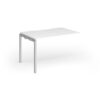 Connex Goal-Post 1200 x 800 x 725mm Single Add On Bay - Silver Frame / White Top - GCO128-AB-S-WH