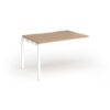 Connex Goal-Post 1200 x 800 x 725mm Single Add On Bay - White Frame / Beech Top - GCO128-AB-WH-B