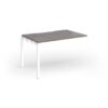 Connex Goal-Post 1200 x 800 x 725mm Single Add On Bay - White Frame / Grey Oak Top - GCO128-AB-WH-GO
