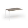 Connex Goal-Post 1200 x 800 x 725mm Single Add On Bay - White Frame / Nebraska Oak Top - GCO128-AB-WH-NO