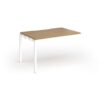 Connex Goal-Post 1200 x 800 x 725mm Single Add On Bay - White Frame / Oak Top - GCO128-AB-WH-O