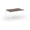 Connex Goal-Post 1200 x 800 x 725mm Single Add On Bay - White Frame / Walnut Top - GCO128-AB-WH-W