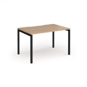 Connex Goal-Post 1200 x 800 x 725mm Single Desk - Black Frame / Beech Top - GCO128-K-B
