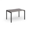 Connex Goal-Post 1200 x 800 x 725mm Single Desk - Black Frame / Grey Oak Top - GCO128-K-GO