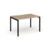 Connex Goal-Post 1200 x 800 x 725mm Single Desk - Black Frame / Kendal Oak Top - GCO128-K-KO