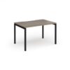 Connex Goal-Post 1200 x 800 x 725mm Single Desk - Black Frame / Nebraska Oak Top - GCO128-K-NO