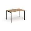 Connex Goal-Post 1200 x 800 x 725mm Single Desk - Black Frame / Oak Top - GCO128-K-O