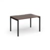 Connex Goal-Post 1200 x 800 x 725mm Single Desk - Black Frame / Walnut Top - GCO128-K-W