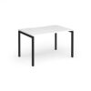 Connex Goal-Post 1200 x 800 x 725mm Single Desk - Black Frame / White Top - GCO128-K-WH
