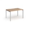 Connex Goal-Post 1200 x 800 x 725mm Single Desk - Silver Frame / Beech Top - GCO128-S-B