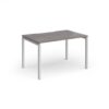 Connex Goal-Post 1200 x 800 x 725mm Single Desk - Silver Frame / Grey Oak Top - GCO128-S-GO