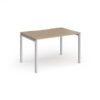 Connex Goal-Post 1200 x 800 x 725mm Single Desk - Silver Frame / Kendal Oak Top - GCO128-S-KO