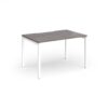 Connex Goal-Post 1200 x 800 x 725mm Single Desk - White Frame / Grey Oak Top - GCO128-WH-GO