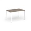 Connex Goal-Post 1200 x 800 x 725mm Single Desk - White Frame / Nebraska Oak Top - GCO128-WH-NO