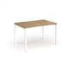 Connex Goal-Post 1200 x 800 x 725mm Single Desk - White Frame / Oak Top - GCO128-WH-O