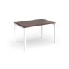 Connex Goal-Post 1200 x 800 x 725mm Single Desk - White Frame / Walnut Top - GCO128-WH-W