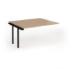 Connex Goal-Post 1400 x 1200 x 725mm Back to Back Add On Bay - Black Frame / Beech Top - GCO1412-AB-K-B