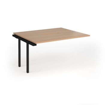 Connex Goal-Post 1400 x 1200 x 725mm Back to Back Add On Bay - Black Frame / Beech Top - GCO1412-AB-K-B