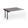 Connex Goal-Post 1400 x 1200 x 725mm Back to Back Add On Bay - Black Frame / Grey Oak Top - GCO1412-AB-K-GO