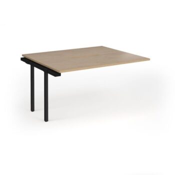 Connex Goal-Post 1400 x 1200 x 725mm Back to Back Add On Bay - Black Frame / Kendal Oak Top - GCO1412-AB-K-KO