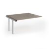 Connex Goal-Post 1400 x 1200 x 725mm Back to Back Add On Bay - Silver Frame / Nebraska Oak Top - GCO1412-AB-S-NO