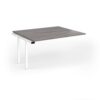 Connex Goal-Post 1400 x 1200 x 725mm Back to Back Add On Bay - White Frame / Grey Oak Top - GCO1412-AB-WH-GO