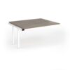 Connex Goal-Post 1400 x 1200 x 725mm Back to Back Add On Bay - White Frame / Nebraska Oak Top - GCO1412-AB-WH-NO