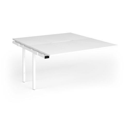 Connex Goal-Post 1400 x 1600 x 725mm Back to Back Add On Bay - White Frame / White Top - GCO1416-AB-WH-WH