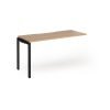 Connex Goal-Post 1400 x 600 x 725mm Single Add On Bay - Black Frame / Beech Top - GCO146-AB-K-B