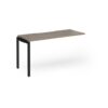 Connex Goal-Post 1400 x 600 x 725mm Single Add On Bay - Black Frame / Nebraska Oak Top - GCO146-AB-K-NO