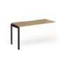 Connex Goal-Post 1400 x 600 x 725mm Single Add On Bay - Black Frame / Oak Top - GCO146-AB-K-O