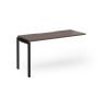 Connex Goal-Post 1400 x 600 x 725mm Single Add On Bay - Black Frame / Walnut Top - GCO146-AB-K-W