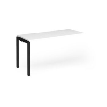 Connex Goal-Post 1400 x 600 x 725mm Single Add On Bay - Black Frame / White Top - GCO146-AB-K-WH