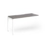 Connex Goal-Post 1400 x 600 x 725mm Single Add On Bay - White Frame / Grey Oak Top - GCO146-AB-WH-GO