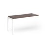 Connex Goal-Post 1400 x 600 x 725mm Single Add On Bay - White Frame / Walnut Top - GCO146-AB-WH-W