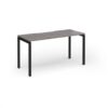 Connex Goal-Post 1400 x 600 x 725mm Single Desk - Black Frame / Grey Oak Top - GCO146-K-GO