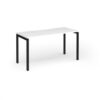 Connex Goal-Post 1400 x 600 x 725mm Single Desk - Black Frame / White Top - GCO146-K-WH